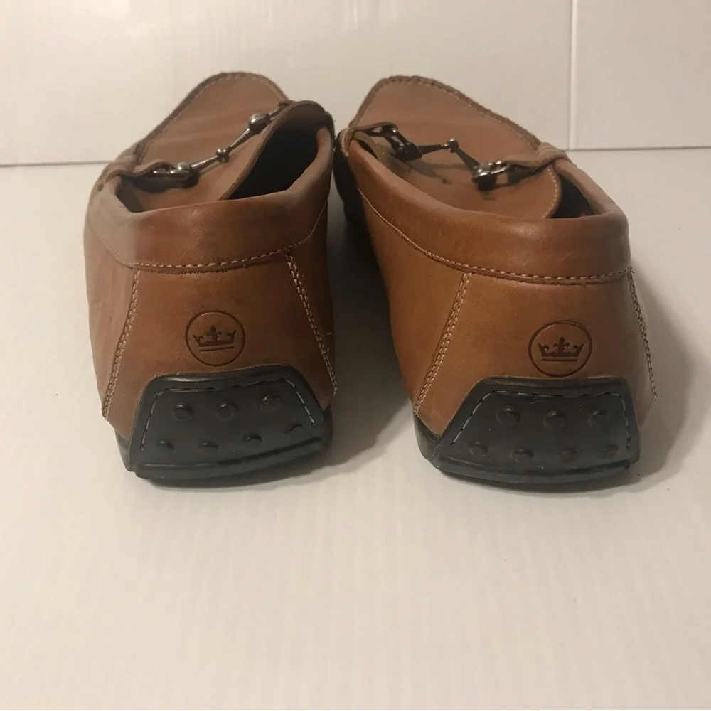 Peter Millar brown slip-on loafers leather shoes men size 10 1/2 M - Picture 10 of 12